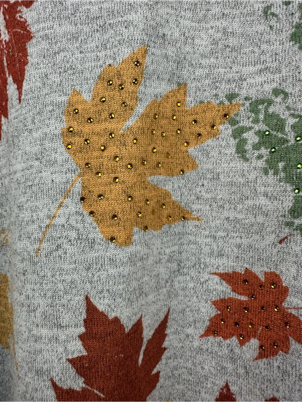 Astrologie Gray Autumn Leaf Long-Sleeve Top